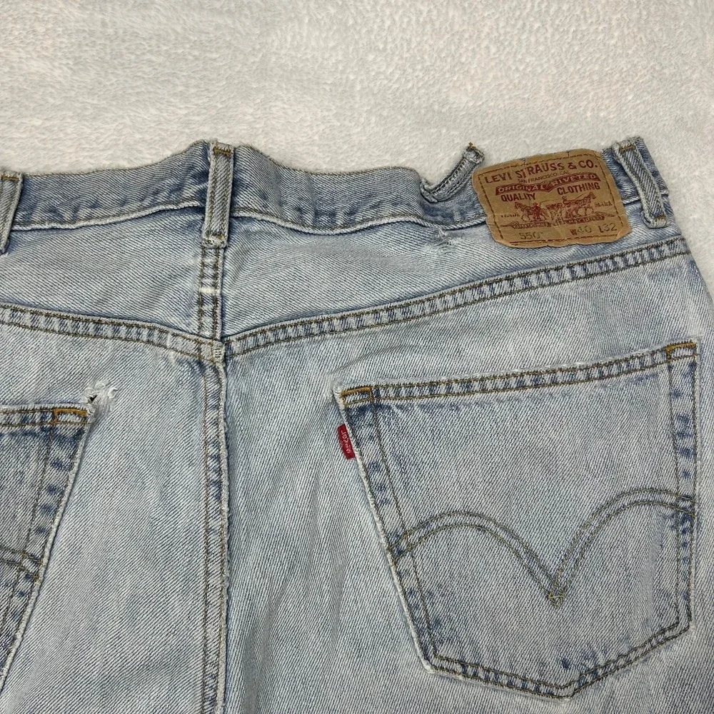 Levi's 550 Relaxed Fit Jeans Men's Denim Pockets High Rise‎ Straight - 38X32